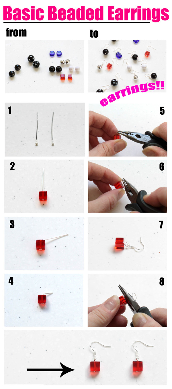 how to make basic beaded earringstute
