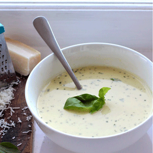 Zucchini, Parmesan & Basil Soup