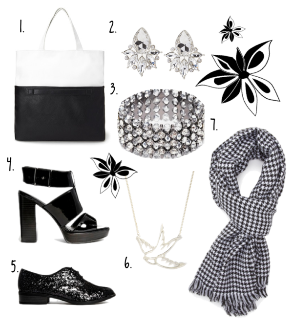 FASHION // Shopping Picks and Ideas for October 2014 - Black and White Accessories