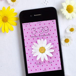 Daisy and Polka Dot iPhone Desktop Free Download